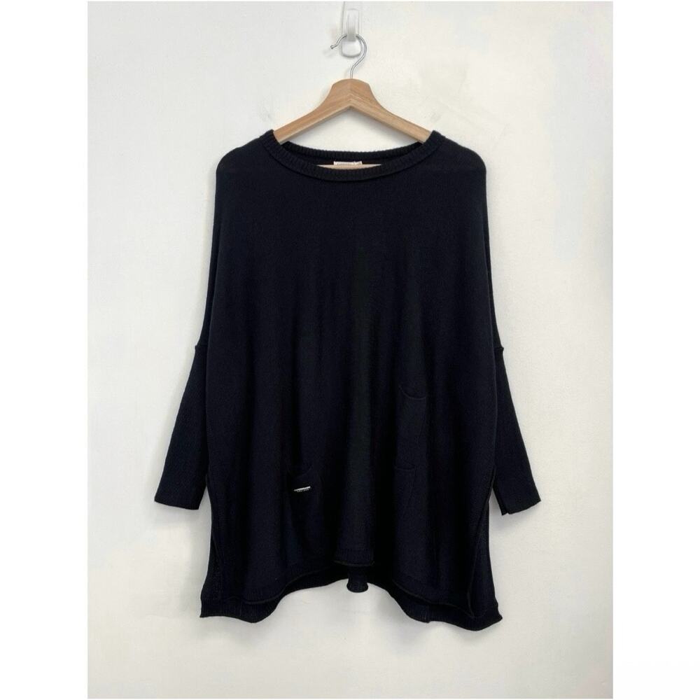 Mersea Catalina Oversized Sweater Side Slits 3/4 Dolman Sleeve Boxy - One Size - Picture 15 of 15
